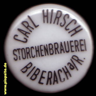 Bügelverschluss aus: Storchenbrauerei Hirsch, Biberach / Riß, Deutschland