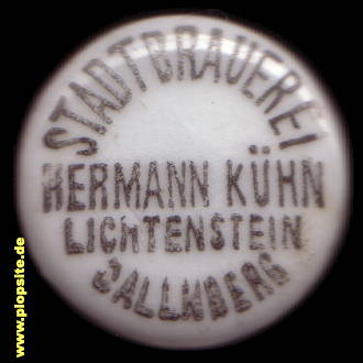 Bügelverschluss aus: Stadtbrauerei Hermann Kühn, Lichtenstein / Sa., Lichtenstein/Sachsen, Deutschland