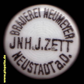 Bügelverschluss aus: Brauerei Neumeyer, Inhaber J. Zett, Neustadt / Donau, Deutschland