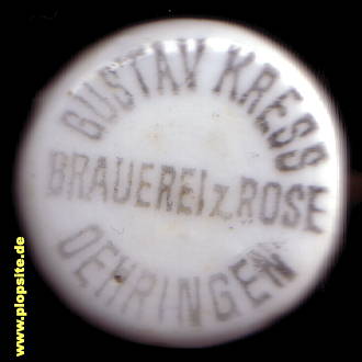 Bügelverschluss aus: Brauerei zur Rose Kreß, Öhringen, Deutschland
