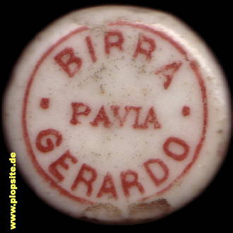 Picture of ceramic cap from: Birra <b>Gerardo, Pavia</b>, Italy <b>...</b> - pavia_birra_gerardo1