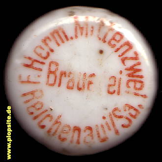 Bügelverschluss aus: Brauerei F. Herm. Mittenzwei, Reichenau / Pulsitz, Reichenau / Sachsen, Deutschland