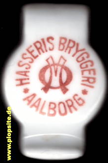 Picture of a ceramic Hutter stopper from: Hasseris Bryggeri, O.P.K. Møller, Ålborg, Aalburg, Denmark