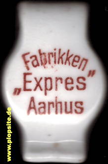 Picture of a ceramic Hutter stopper from: Fabrikken „Expres“, Mineralvandsfabriken, Århus, Aarhus, Arenhusen, Denmark