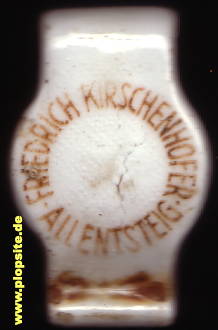 Picture of a ceramic Hutter stopper from: Allenstein, Friedrich Kirschenhofer,  PL, unbekannt, Poland