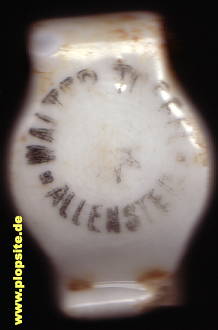 Picture of a ceramic Hutter stopper from: Allenstein, Walter Theefel,  PL, unbekannt, Poland