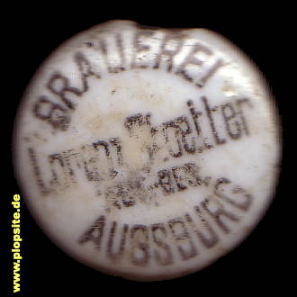 Picture of a ceramic Hutter stopper from: Brauerei Stötter, Augsburg, Germany