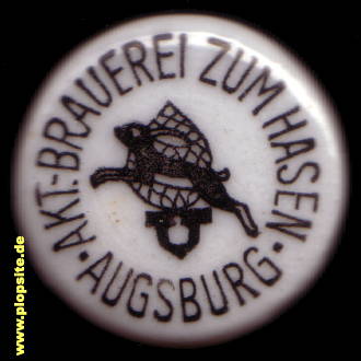 Picture of a ceramic Hutter stopper from: Hasenbräu, Augsburg, Germany