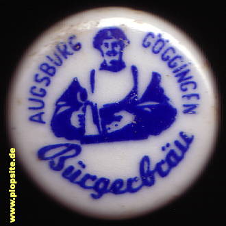 Picture of a ceramic Hutter stopper from: Bürgerbräu, Augsburg, Germany
