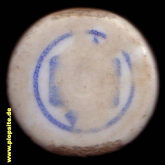 Picture of a ceramic Hutter stopper from: Gesellschaftsbrauerei, Augsburg, Germany