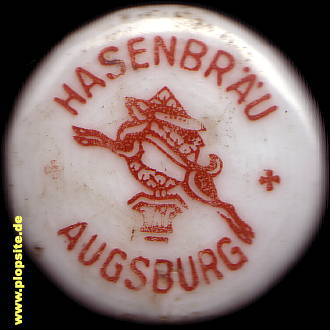 Picture of a ceramic Hutter stopper from: Hasenbräu, Augsburg, Germany