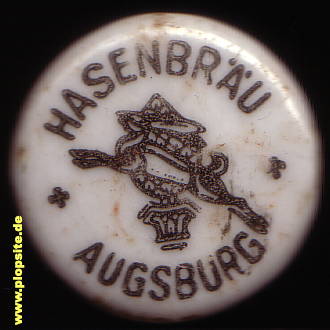 Picture of a ceramic Hutter stopper from: Hasenbräu, Augsburg, Germany
