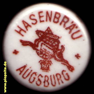 Picture of a ceramic Hutter stopper from: Hasenbräu, Augsburg, Germany
