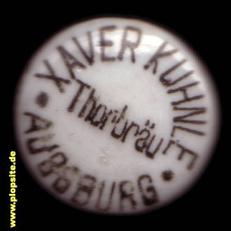 Picture of a ceramic Hutter stopper from: Thorbräu Kuhnle, Augsburg, Germany