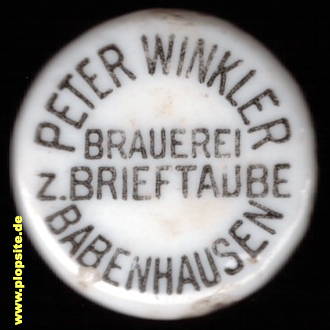 Bügelverschluss aus: Brauerei zur Brieftaube, Winkler, Babenhausen / Schwaben, Deutschland