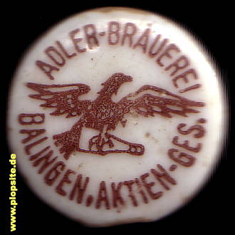 BŸügelverschluss aus: Adler Brauerei AG, Balingen, Bamberg, Deutschland
