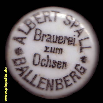 BŸügelverschluss aus: Brauerei zum Ochsen Spall, Ballenberg, Ravenstein, Deutschland
