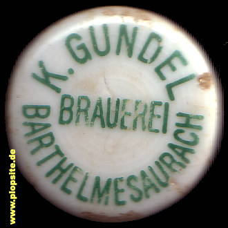 BŸügelverschluss aus: Brauerei Gundel, Barthelmesaurach, Kammerstein, Deutschland