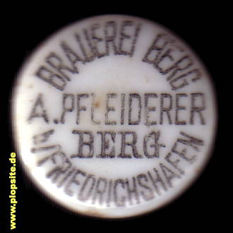 BŸügelverschluss aus: Brauerei Berg Pfleiderer, Berg Friedrichshafen, Deutschland