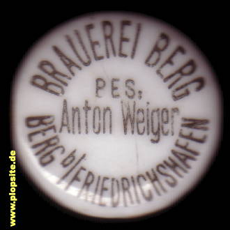 BŸügelverschluss aus: Brauerei Berg Weiger, Berg Friedrichshafen, Deutschland