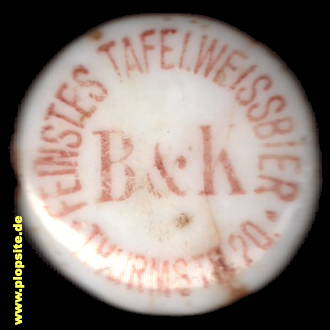 Bügelverschluss aus: B. & K., feinstes Tafelweißbier, Berlin, Deutschland
