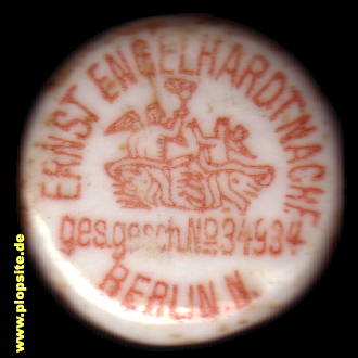 Picture of a ceramic Hutter stopper from: Brauerei Engelhardt, Pankow, Germany