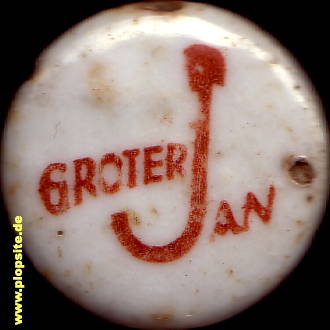 Picture of a ceramic Hutter stopper from: Malzbierbrauerei Groterjan AG, Gesundbrunnen, Mitte, Germany