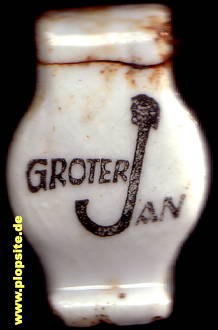 Picture of a ceramic Hutter stopper from: Malzbierbrauerei Groterjan AG, Gesundbrunnen, Mitte, Germany