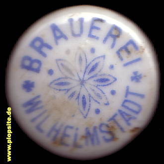 Picture of a ceramic Hutter stopper from: Brauerei Wilhelmstadt, Gesundbrunnen, Mitte, Germany