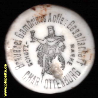 Bügelverschluss aus: Brauerei Gambrinus Actien Gesellschaft, Charlottenburg, Deutschland