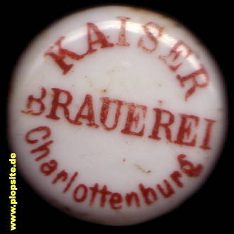 Bügelverschluss aus: Kaiser Brauerei, Charlottenburg, Deutschland