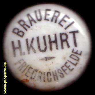 BŸügelverschluss aus: Brauerei H. Kuhrt, Friedrichsfelde, Lichtenberg, Deutschland