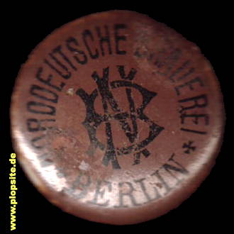 Picture of a ceramic Hutter stopper from: Norddeutsche Brauerei, Gesundbrunnen, Mitte, Germany