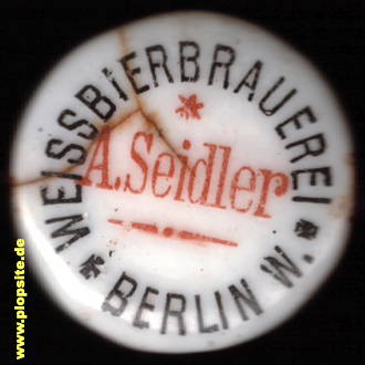 BŸügelverschluss aus: Weißbierbrauerei A. Seidler, Tempelhof, Deutschland