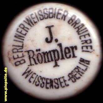 Bügelverschluss aus: Weißbier Brauerei Römpler, Weißensee, Pankow, Deutschland