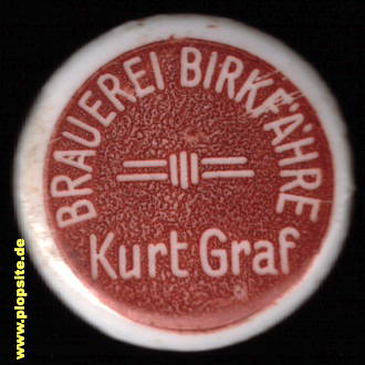 BŸügelverschluss aus: Brauerei Kurt Graf, Birkfähre, Mosty, Wendisch Musta, Polen