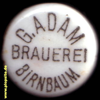Bügelverschluss aus: Brauerei Gustav Adam, Birnbaum, Międzychód, Polen