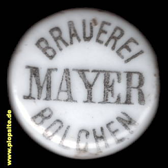 BŸügelverschluss aus: Brauerei, Hippolythe Mayer, Blochen, Boulay-Moselle, Frankreich