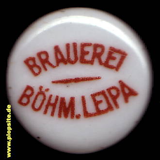 Picture of a ceramic Hutter stopper from: Brauerei, Böhmisch Leipa, Česká Lípa, Czech Republic
