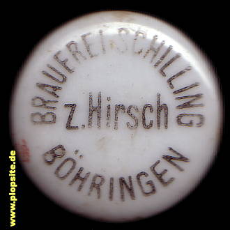 BŸügelverschluss aus: Brauerei zum Hirsch Schilling, Böhringen, Radolfzell / Bodensee-Böhringen, Deutschland