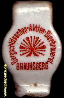 Bügelverschluss aus: Bergschlößchen-Actien-Bierbrauerei , Braunsberg, Braniewo, Polen