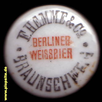 Bügelverschluss aus: Weiß-, Weizen- & Malzbierbrauerei F. Hemme & Co, Braunschweig, Deutschland