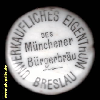 Bügelverschluss aus: Münchener Bürgerbräu, Breslau, Wrocław, Polen