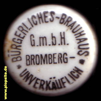 Bügelverschluss aus: Bürgerliches Brauhaus GmbH, Bromberg, Bydgoszcz, Polen