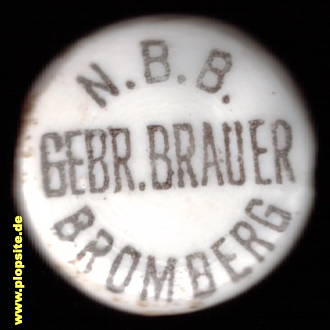 B�ügelverschluss aus: Neue Bromberger Brauerei Gebrüder Brauer, Bromberg, Bydgoszcz, Polen