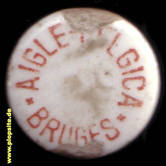Picture of a ceramic Hutter stopper from: Brasserie de l‘Aigle Belgica, Bruges, Brügge, Brugge, Belgium