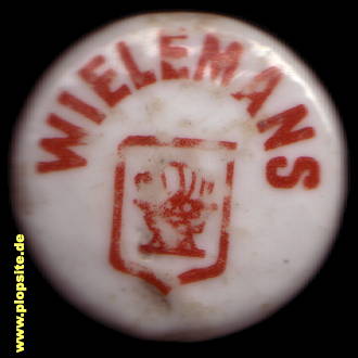 Picture of a ceramic Hutter stopper from: Brouwerij Wielemans Ceuppens, Bruxelles, Brussel, Brüssel, Belgium