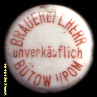 Bügelverschluss aus: Brauerei L. Herr, Bütow, Bytów, Polen