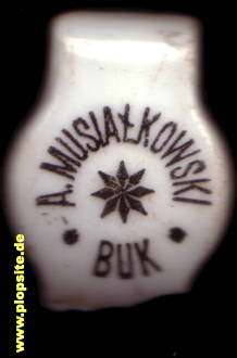 Picture of a ceramic Hutter stopper from: Brauerei Anton Musiałkowski, Buk, Buck, Poland
