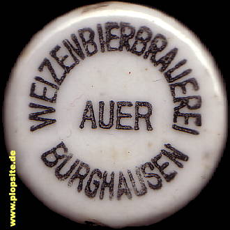 Picture of a ceramic Hutter stopper from: Geschwister Auer, Weißbierbrauerei 